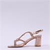 Una Healy Dilemma Strappy Block Heel - Rose Gold Sparkle